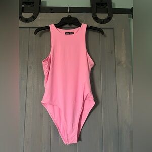 New SHEIN bubblegum pink double lined body suit size medium. Buttery soft!
